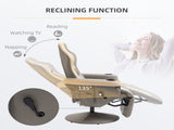 Manual Recliner Armchair PU Leather Lounge Chair w/ Adjustable Leg Rest, 135&deg Reclining Function, T3398P328184