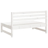 Garden Middle Sofa White 120x80 cm Solid Wood Pine 825703
