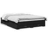 Bed Frame with Drawers without Mattress Black 150x200 cm King Size 3280378