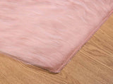 Faux Sheepskin Rug Tafalla Pink 120 x 170 cm Polyester 42021548