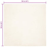 Anti-Slip Faux Rabbit Fur Rug OLITE White 160 x 160 cm 42021620