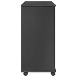Rolling Cabinet Grey 63.5 x 39 x 79 cm Solid Pine Wood 42028362