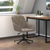 Office Chair Light Grey 56 x 61.5 x 72 cm Velvet 42025219
