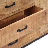 Sideboard 140x35x75 cm Solid Mango Wood 249857