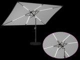 Garden Parasol with LED Lights and Base 200 x 300 cm Polyester 42036247