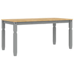 ZNTS Dining Table Corona Grey 160x80x75 cm Solid Wood Pine 4005718