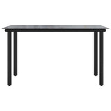 7 Piece Garden Dining Set Black PVC Rattan 3099213