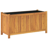 Garden Planter with Liner 99.5x38x50 cm Solid Wood Acacia 366441