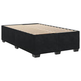 Box Spring Bed with Mattress Black 120x200 cm Velvet 3290896