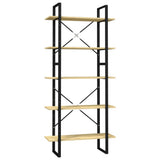 5-Tier Book Cabinet 80x30x175 cm Solid Wood Pine 3081993