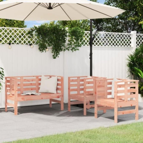 ZNTS 3 Piece Garden Lounge Set Solid Wood Douglas 825147