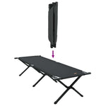 Folding Camping Bed Folding Manual Black Oxford fabric 42003175