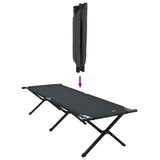 Folding Camping Bed Folding Manual Black Oxford fabric 42003175