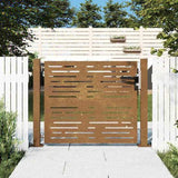 Garden Gate 100x100 cm Corten Steel Square Design 153251