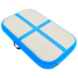 Inflatable Gymnastics Mat with Pump 60x100x15 cm PVC Blue 92653