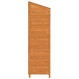 Garden Shed Brown 55x52x174.5 cm Solid Wood Fir 152189