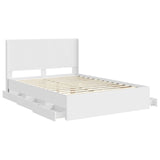 Bed Frame with Storage and Headboard White 160 x 200 cm 3413929
