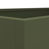 Planter Olive Green 62x40x39 cm Steel 841598