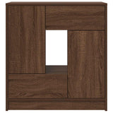 Sideboard with Drawers and Doors Brown Oak 70.5x34x74.5 cm 861847