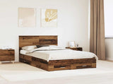 Bed Frame with Headboard Old Wood 120 x 200 cm Engineered Wood 3411330