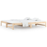 Pull-out Day Bed without Mattress 2x cm Solid Wood Pine 820427