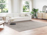 Area Rugs Square LUGO Cream and Taupe 240 x 240 cm Polyester 42022709