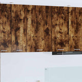 Hanging Cabinet with Door Smoked Oak and White 50 x 31 x 80 cm 884270