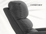 Electric Riser Recline Armchair, with Footrest - Dark Grey T3398P342377
