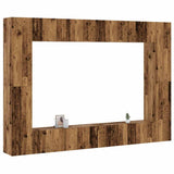 Wall Mounted TV cabinets 8 pcs Old Wood Engineered Wood 3328977