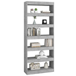 Book Cabinet/Room Divider Concrete Grey 80x30x198 cm Engineered Wood 811731