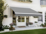 78"D x 102"W x 59"H retractable awning Grey 77304471