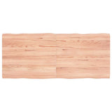 Table Top Light Brown 140x60xcm Treated Solid Wood Live Edge 363966