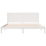 Extra Long Bed Frame without Mattress White 200x220 cm Solid Wood 3309320