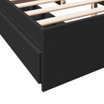 Bed Frame with Drawers without Mattress Black 150x200 cm King Size 3280651