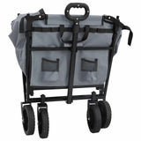 Folding Hand Trolley Grey 105 x 56.5 x 116 cm Oxford Cloth 42020664