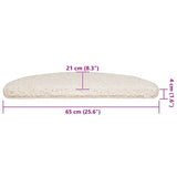 Stair Mats 30 pcs 65x21x4 cm White Half Round Large 3365818