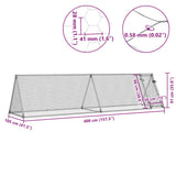 Chicken Cage Silver 400x105x91 cm Galvanised Steel 172558
