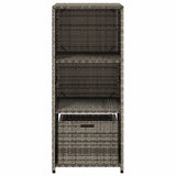 Garden Storage Cabinet Grey 50x55x115 cm Poly Rattan 365549