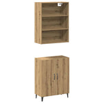 ZNTS Sideboard with Wall Cabinet Artisan Oak Engineered Wood 3329224