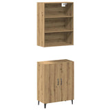 ZNTS Sideboard with Wall Cabinet Artisan Oak Engineered Wood 3329224