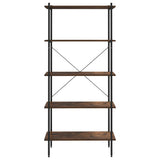5-Tier Shelving Unit Black and Dark Wood 80x40x163 cm 336349