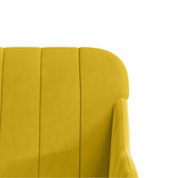 Bench Yellow 110x76x80 cm Velvet 351470
