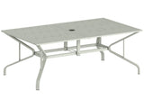 Outsunny Rectangle Garden Table with Parasol Hole, Outdoor Dining Table for 6, Patio Table for T3398P555010