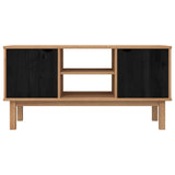 TV Stand OTTA 113.5 x 43 x 57 cm Black Solid Pine Wood 42041754