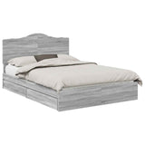 Storage Bed Grey Sonoma 150 x 200 cm Engineered Wood 3413497