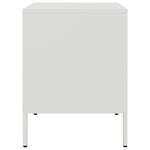 ZNTS Bedside Cabinets 2 pcs White 36x39x50.5 cm Steel 842921