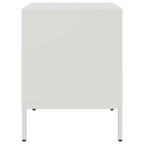 ZNTS Bedside Cabinets 2 pcs White 36x39x50.5 cm Steel 842921