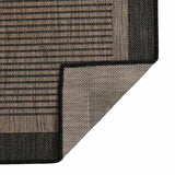 Outdoor Flatweave Rug 200x280 cm Dark Brown 340847