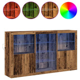LED Sideboard Old Wood 181.5 x 37 x 100 cm Engineered Wood 3333125