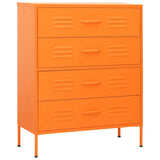 Chest of Drawers Orange 80x35x101.5 cm Steel 336201